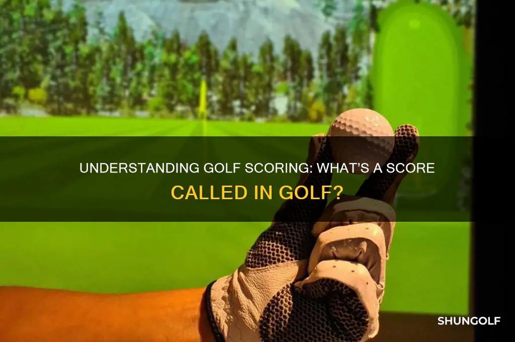 what is a score called in golf