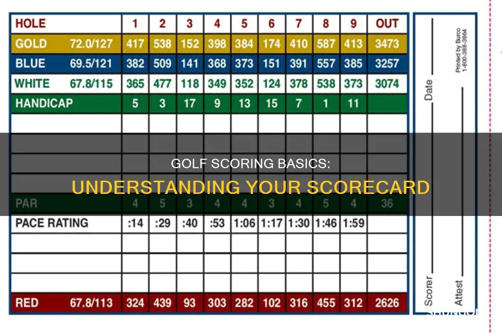 what is a score in golf