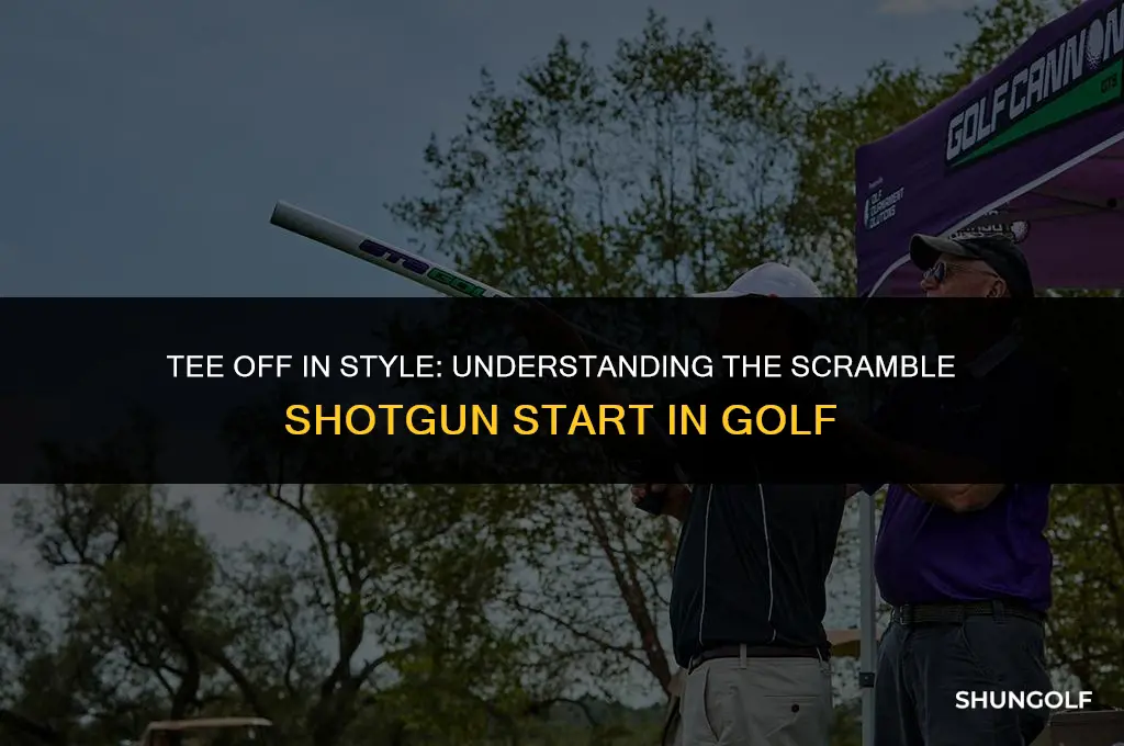 what is a scramble shotgun start in golf