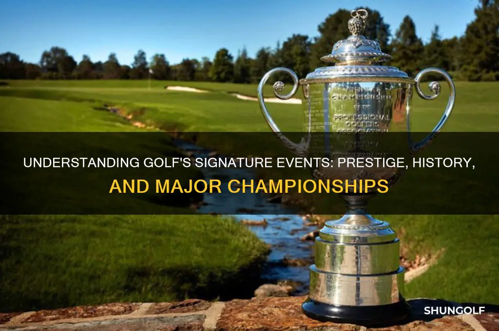 what is a signature event in golf