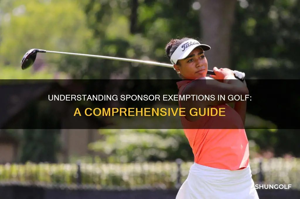 what is a sponsor exemption in golf