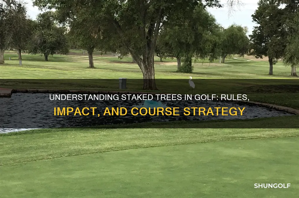 what is a staked tree in golf