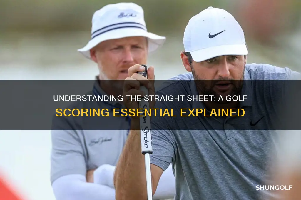 what is a straight sheet in golf