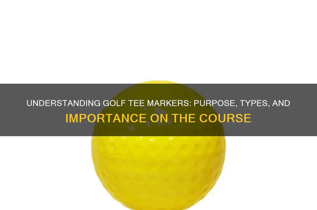 what is a tee marker in golf