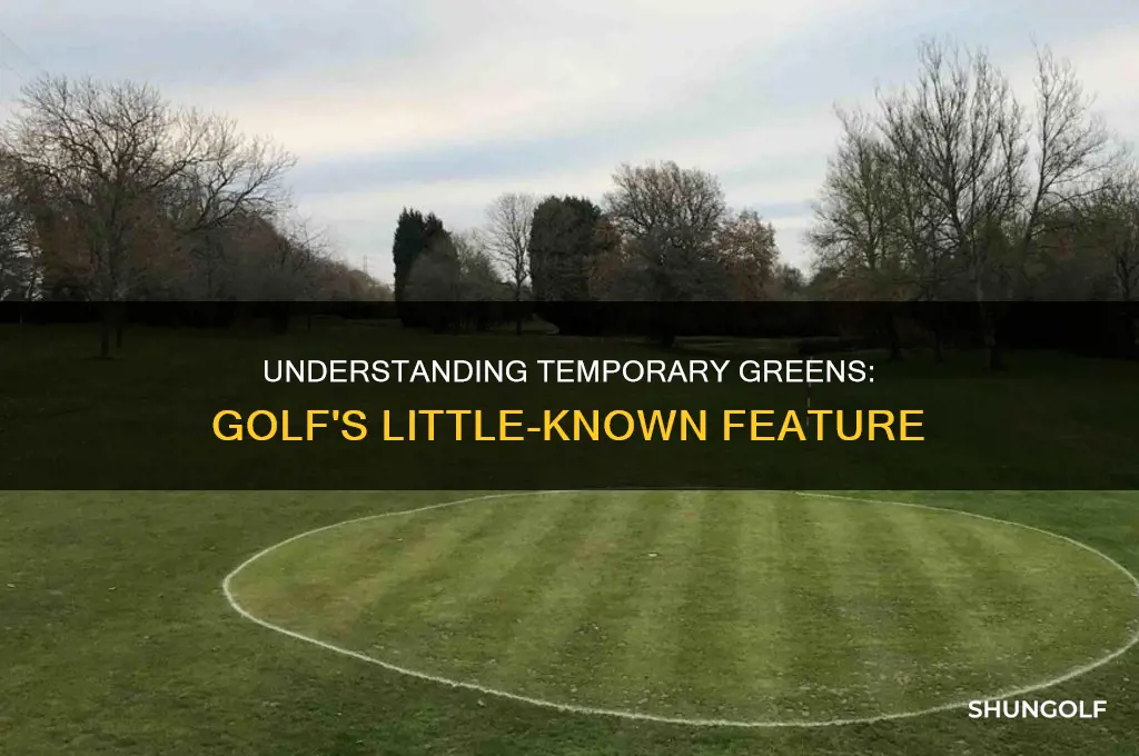 what is a temporary green golf