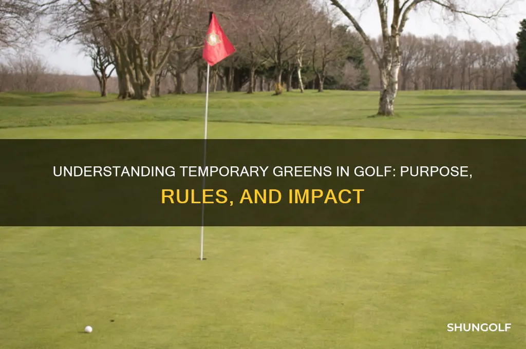 what is a temporary green in golf