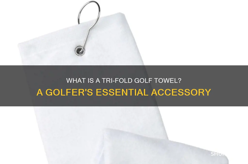 what is a tri fold golf towel