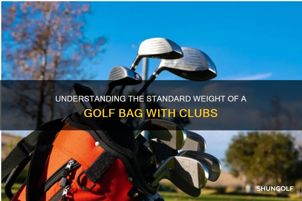 what is a typical golf bag weight with clubs