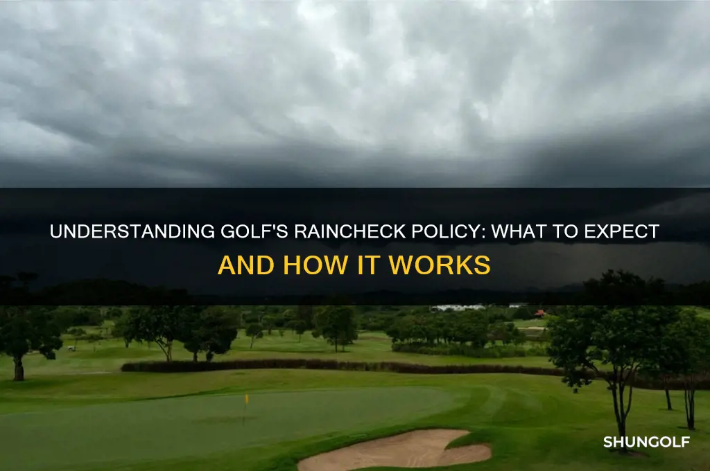 what is a typical raincheck policy for golf