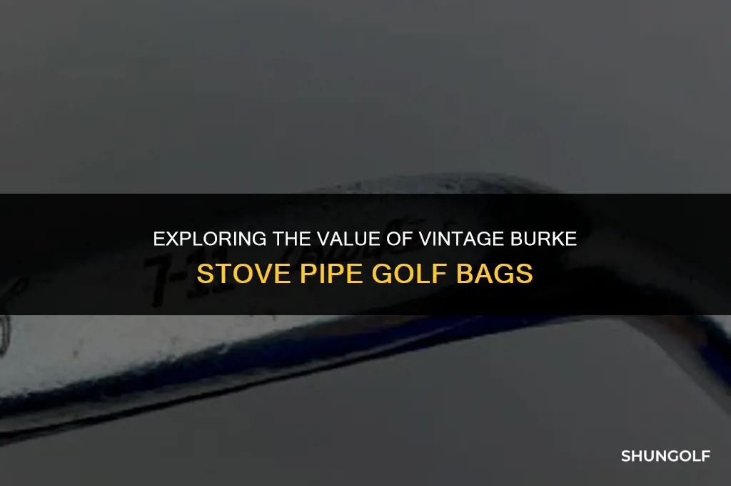 what is a vintage burke stove pipe golf bag worth