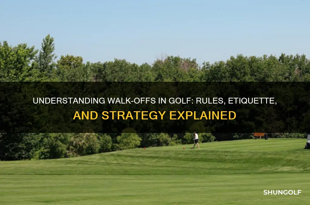 what is a walk off in golf