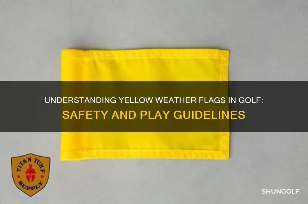 what is a yellow flag for weather in golf