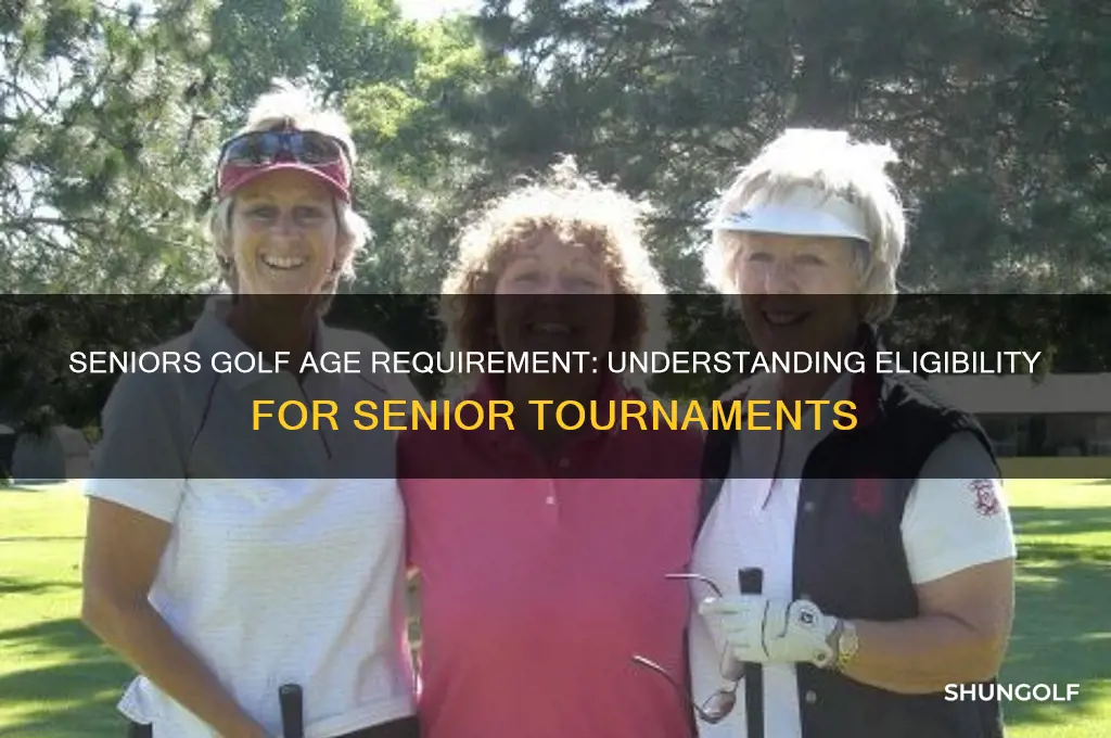 what is age requirement for seniors golf