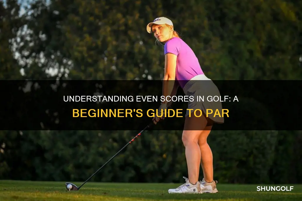 what is an even score in golf