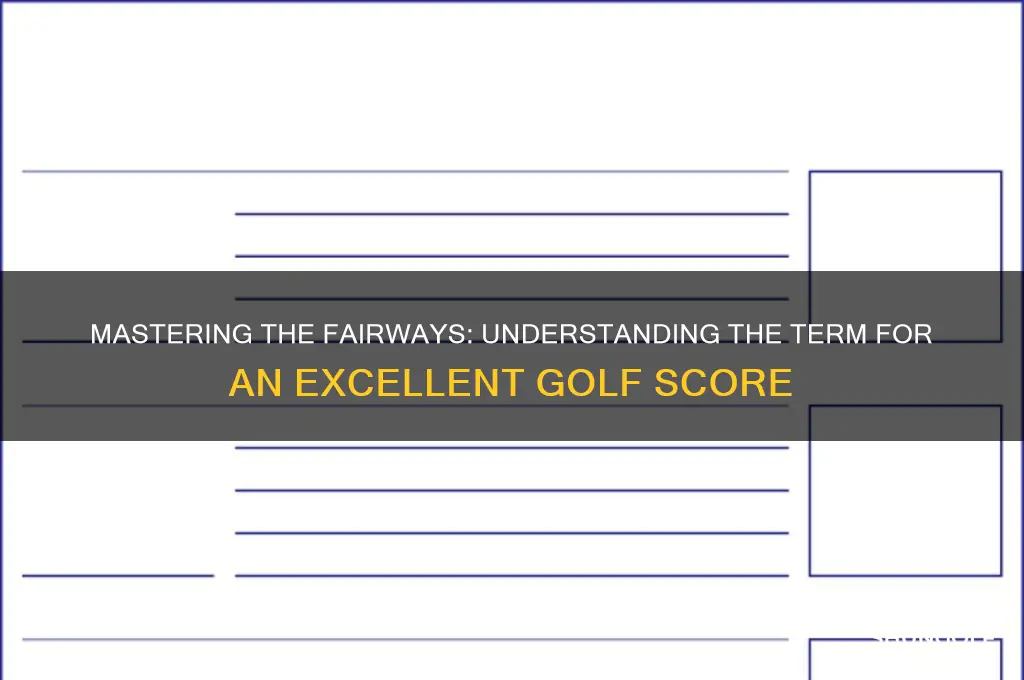 what is an excellent golf score called