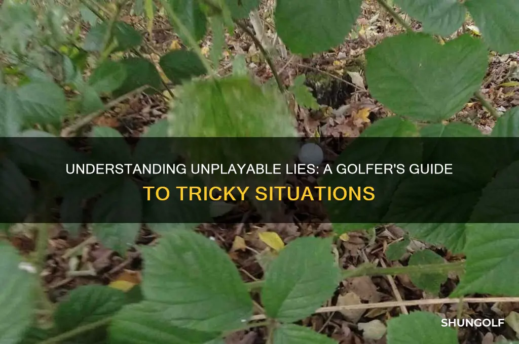 what is an unplayable lie in golf
