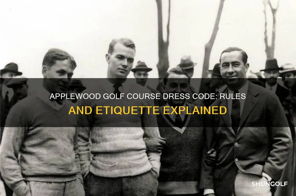 what is applewood golf couse dress policy