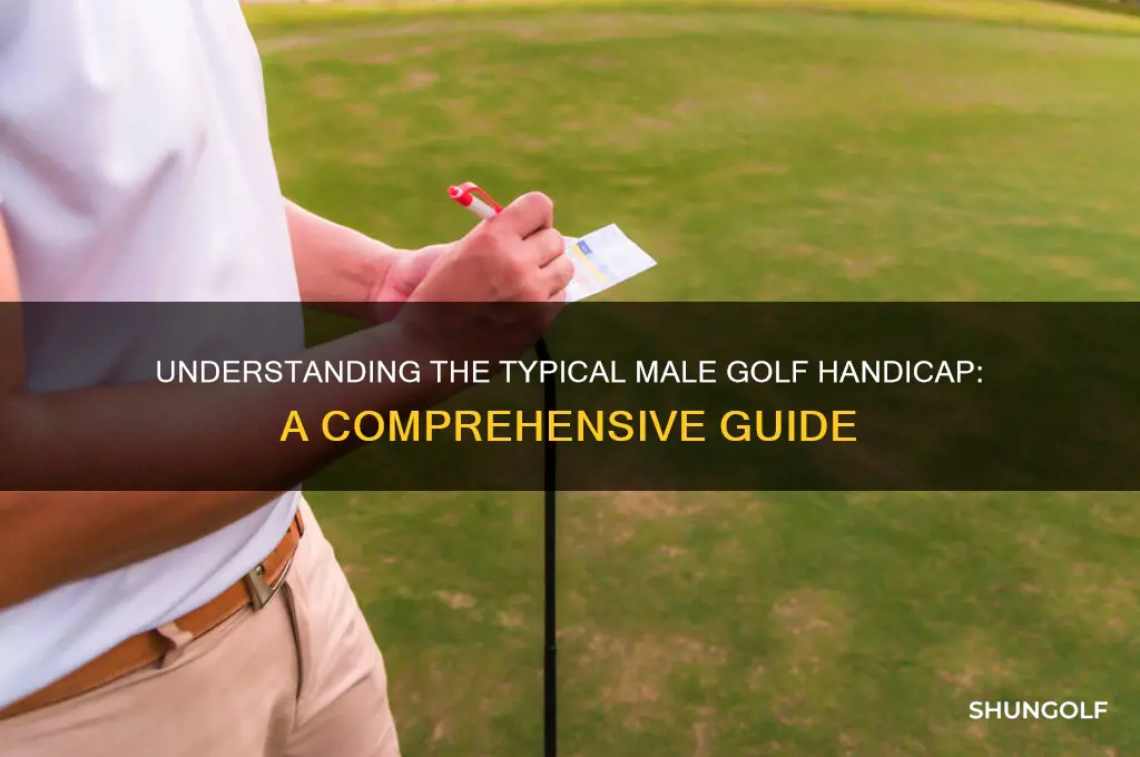 what is average male golf handicap