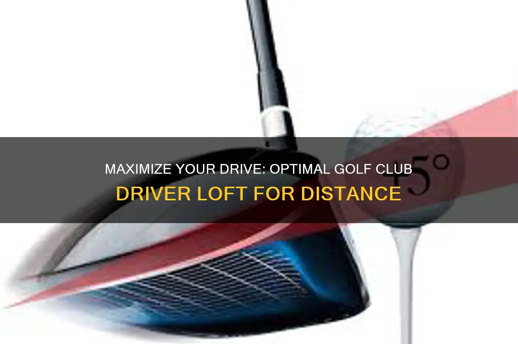 what is best golf club driver loft for distance