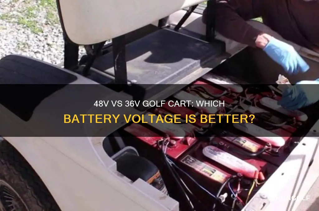 what is bettery 48 or 36 volt golf caet