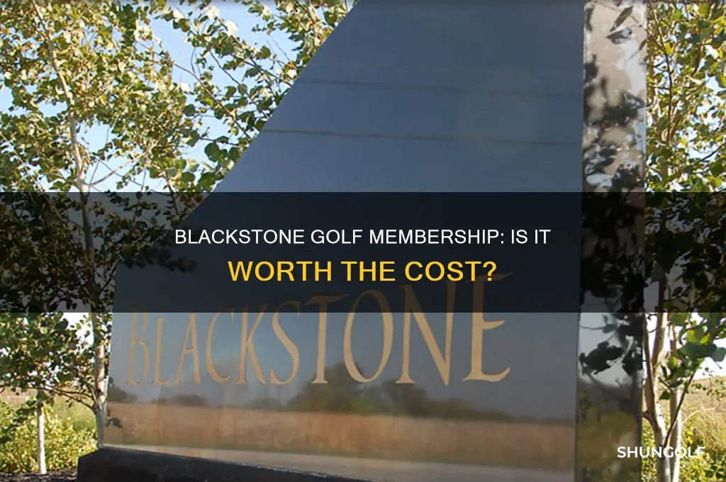 what is blackstone golf membership cost