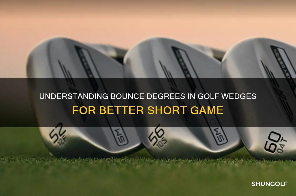 what is bounce degrees in golf wedge