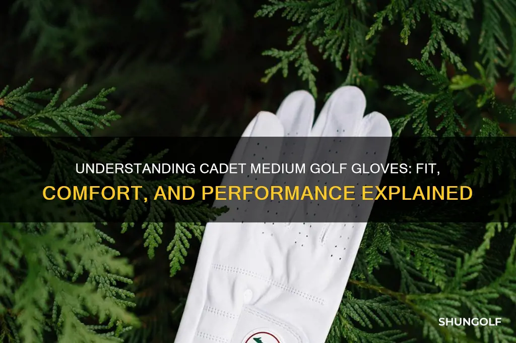 what is cadet medium in golf gloves