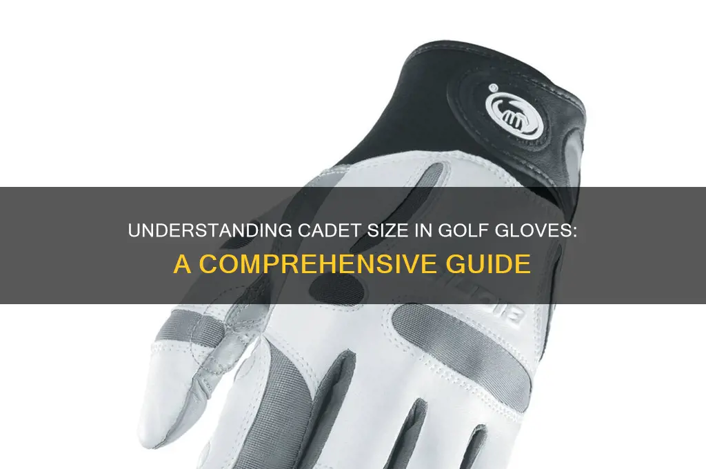 what is cadet size in golf gloves