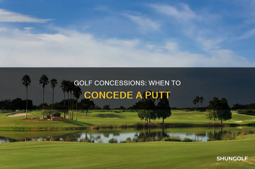 what is concede in golf