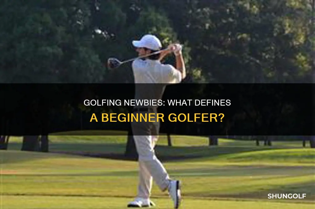 what is considered a beginner golfer