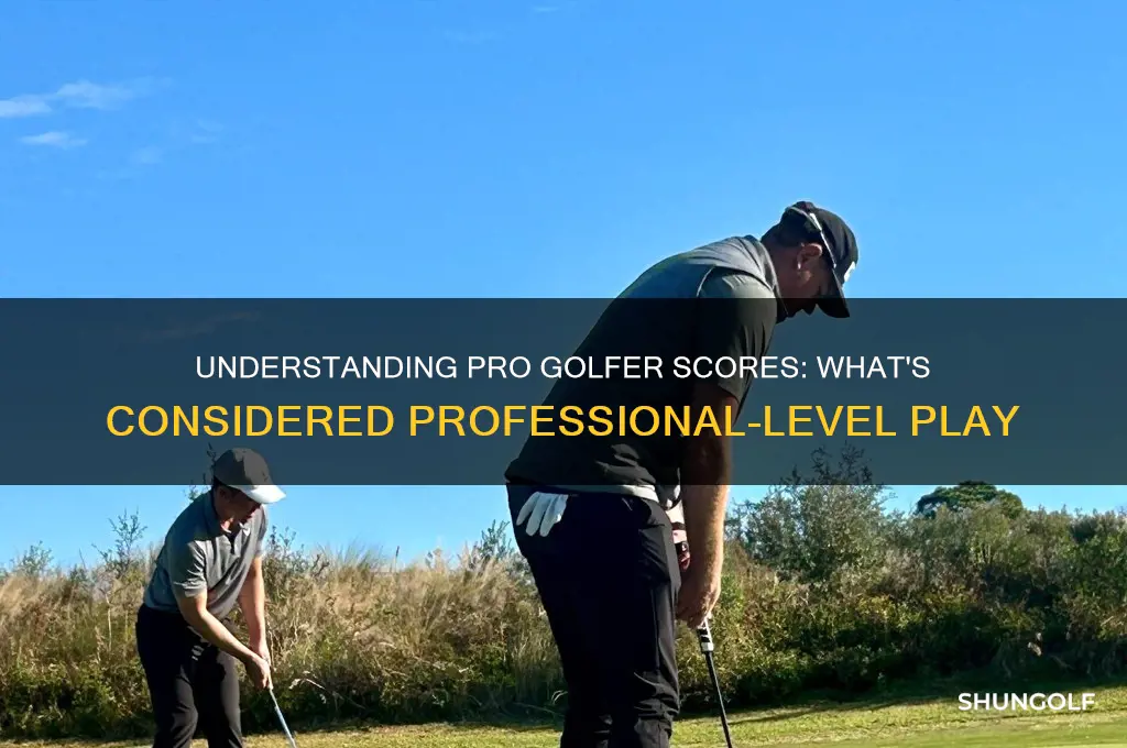 what is considered a pro golfer score