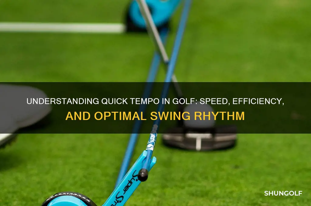 what is considered a quick tempo in golf