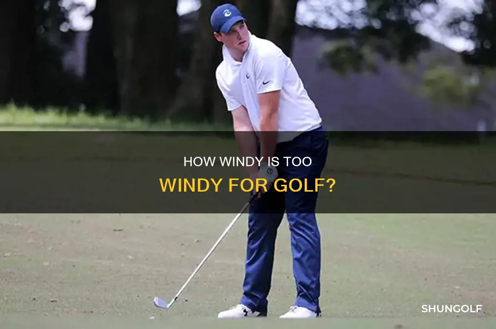 what is considered windy for golf