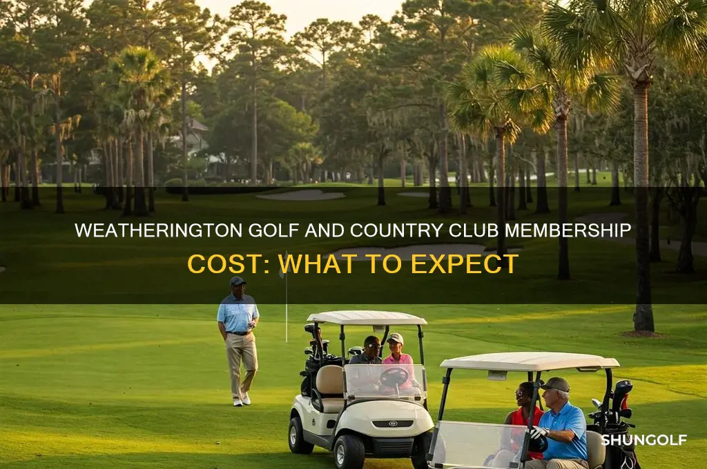 what is cost to join weatherington golf and country club
