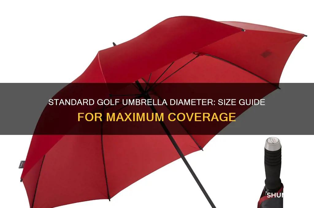 what is diameter of standard golf umbrella