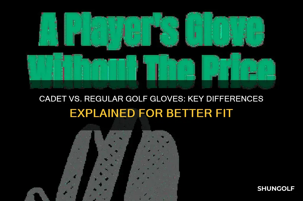what is difference between cadet and regular golf gloves