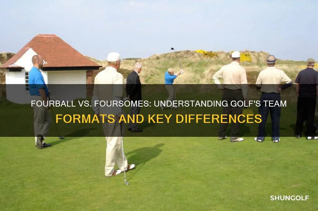 what is difference between fourball and foursomes in golf