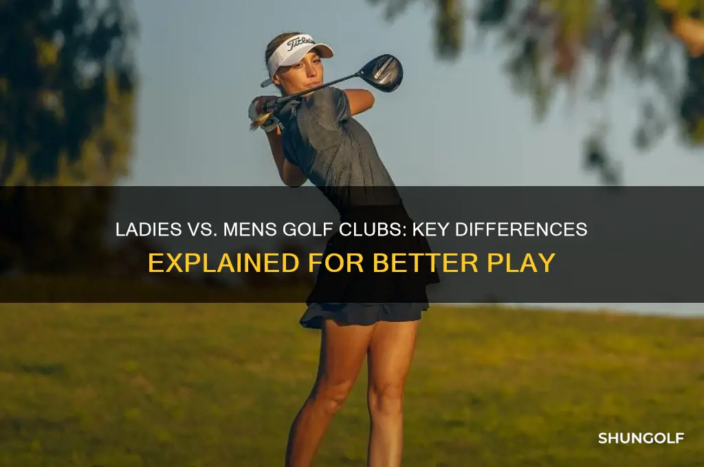 what is difference between ladies and mens golf clubs
