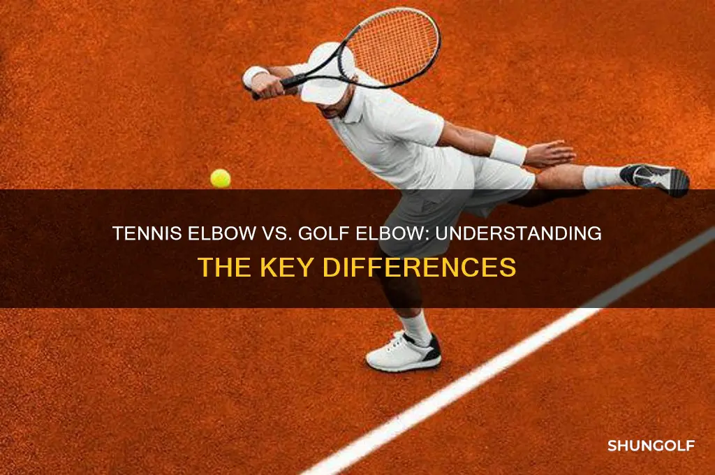 what is difference between tennis elbow and golf elbow