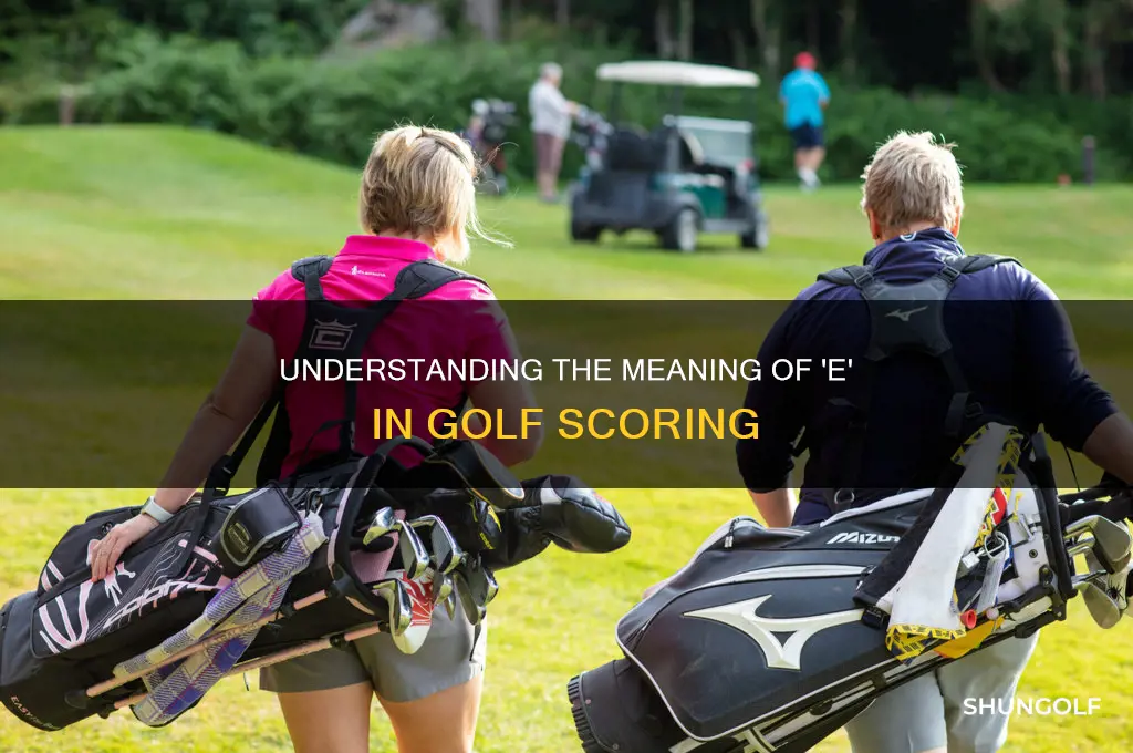 what is e in golf score