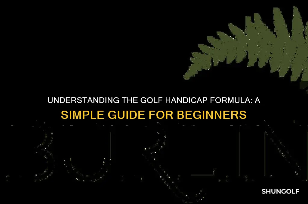 what is formula for golf handicap