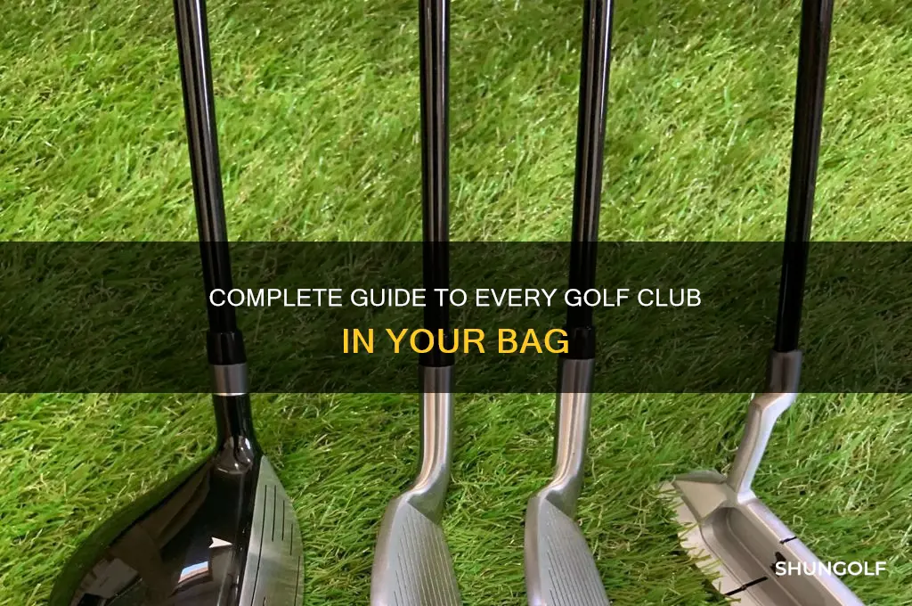 what is full list of golf clubs
