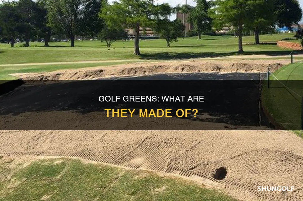 what is golf green made of