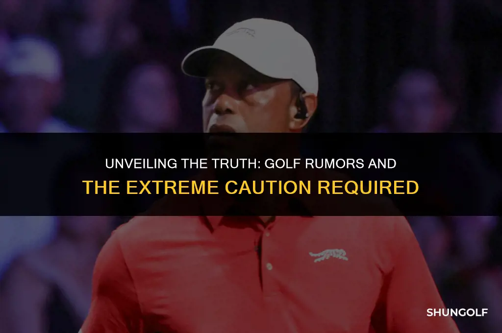 what is golf rumors use extreme caution