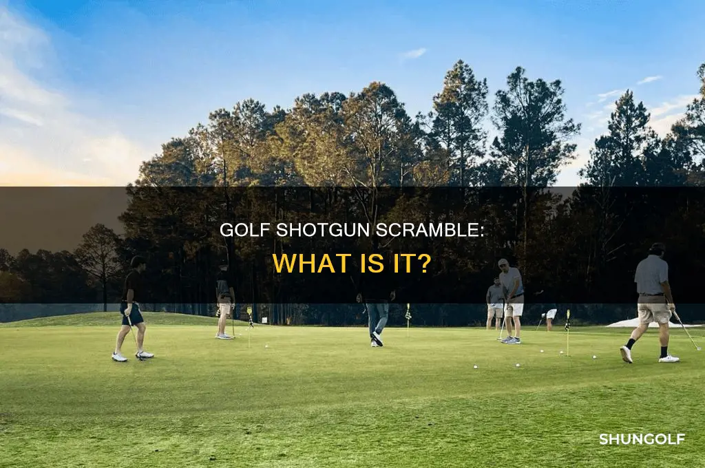 what is golf shotgun scramble