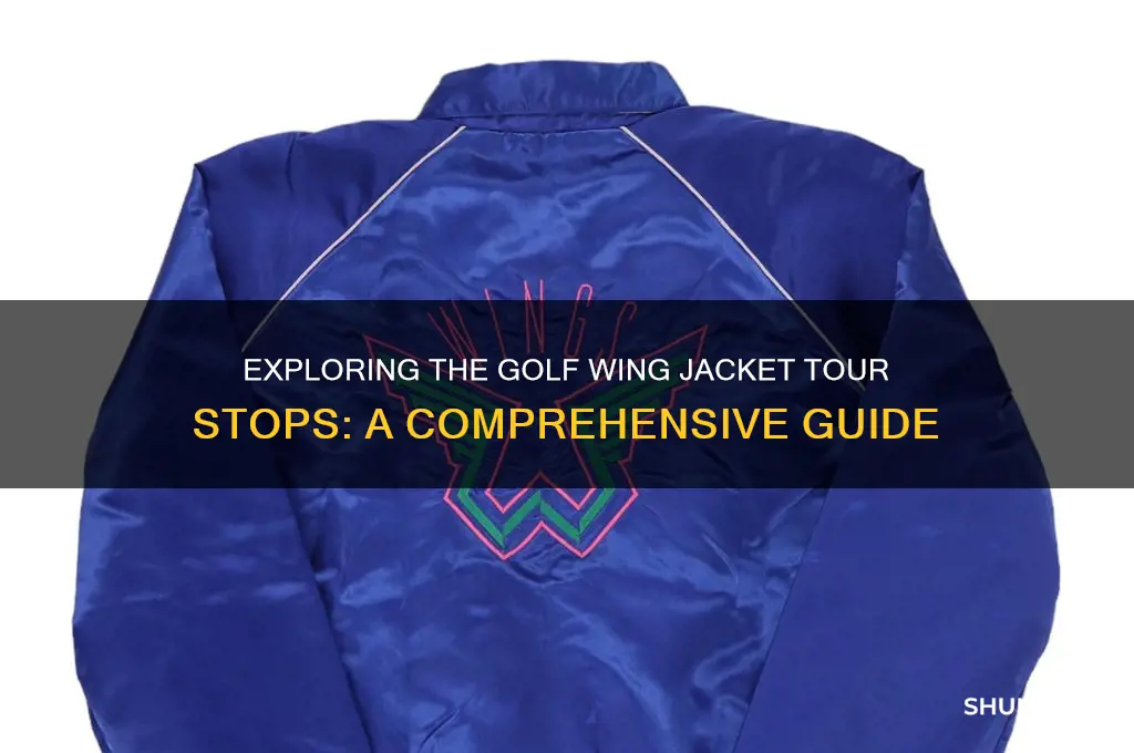 what is golf wing jacket tour stops