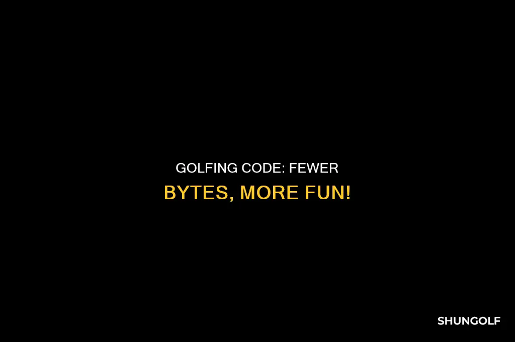 what is golfing coding