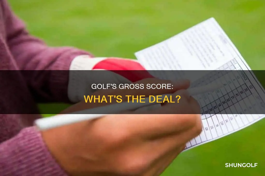 what is gross score in golf
