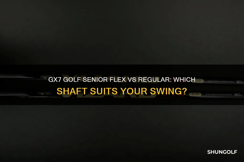 what is gx7 golf senior flex vs regular