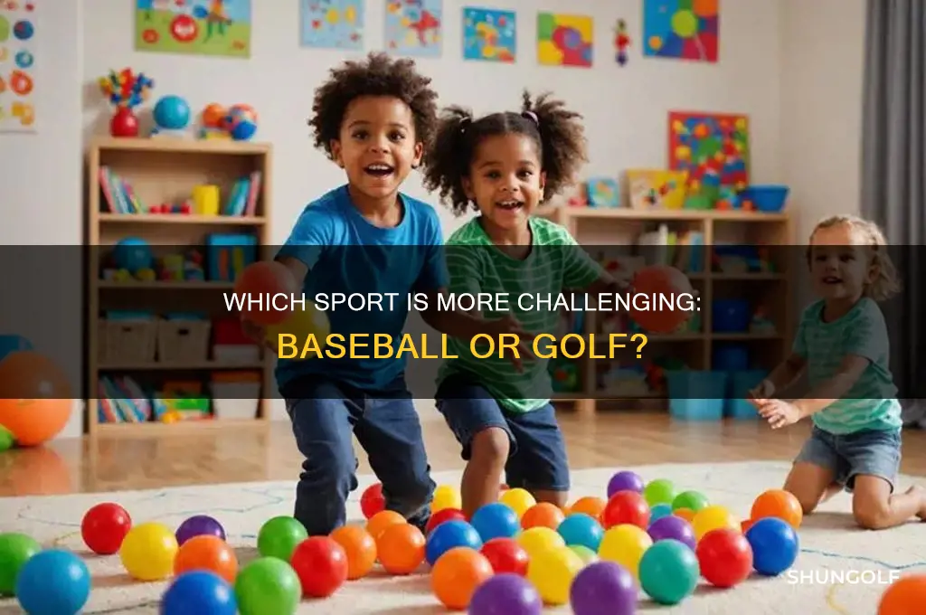 what is harder baseball or golf